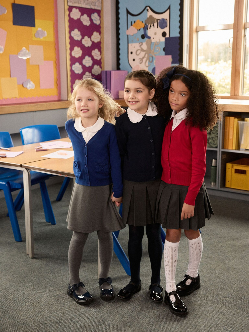 Кардиган школьный с карманами для девочки Next 691-746, Синий