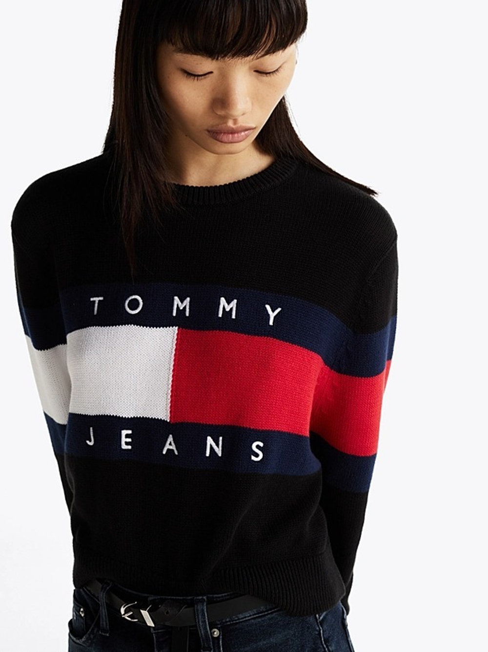 Джемпер женский TOMMY JEANS TJW CENTER FLAG SWEA