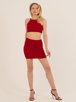 Топ купальника красный