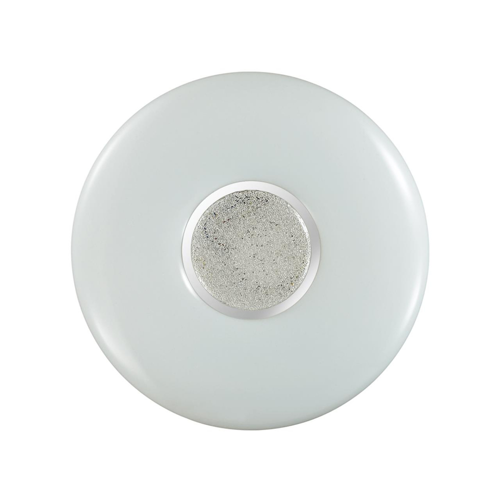 2074/DL PALE SN 000 Светильник пластик/белый/хром/прозрачный LED 48Вт 3000-6300K D410 IP43 пульт ДУ LAZANA