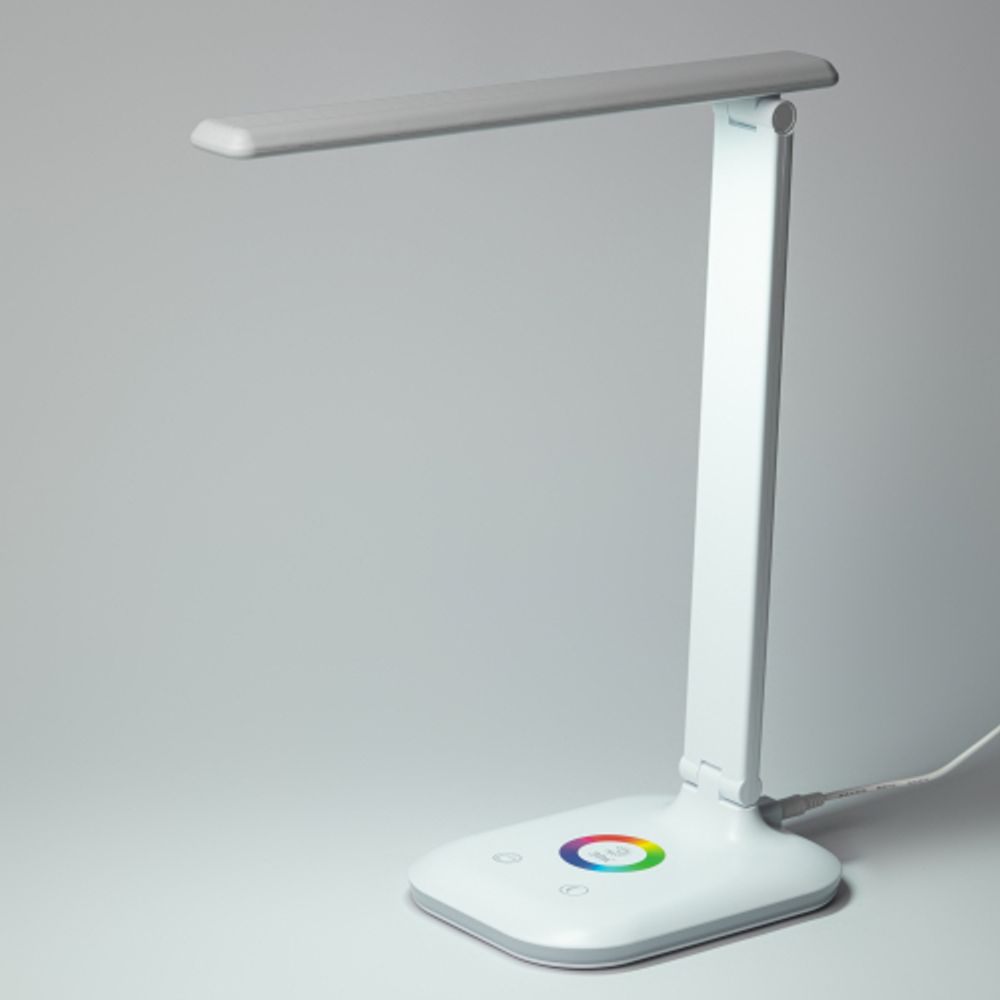Настольный светильник ЭРА NLED-502-11W-W светодиодный с RGB ночником белый