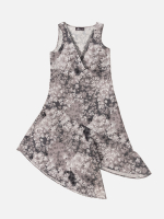 Платье с кружевом "Водяница". Черно-серое