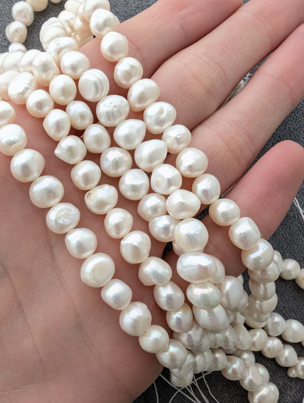 Жемчуг натуральный 5.5-7мм