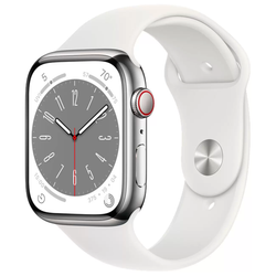 Apple Watch S8 45mm GPS Silver Aluminum Case / Silver Sport Band
