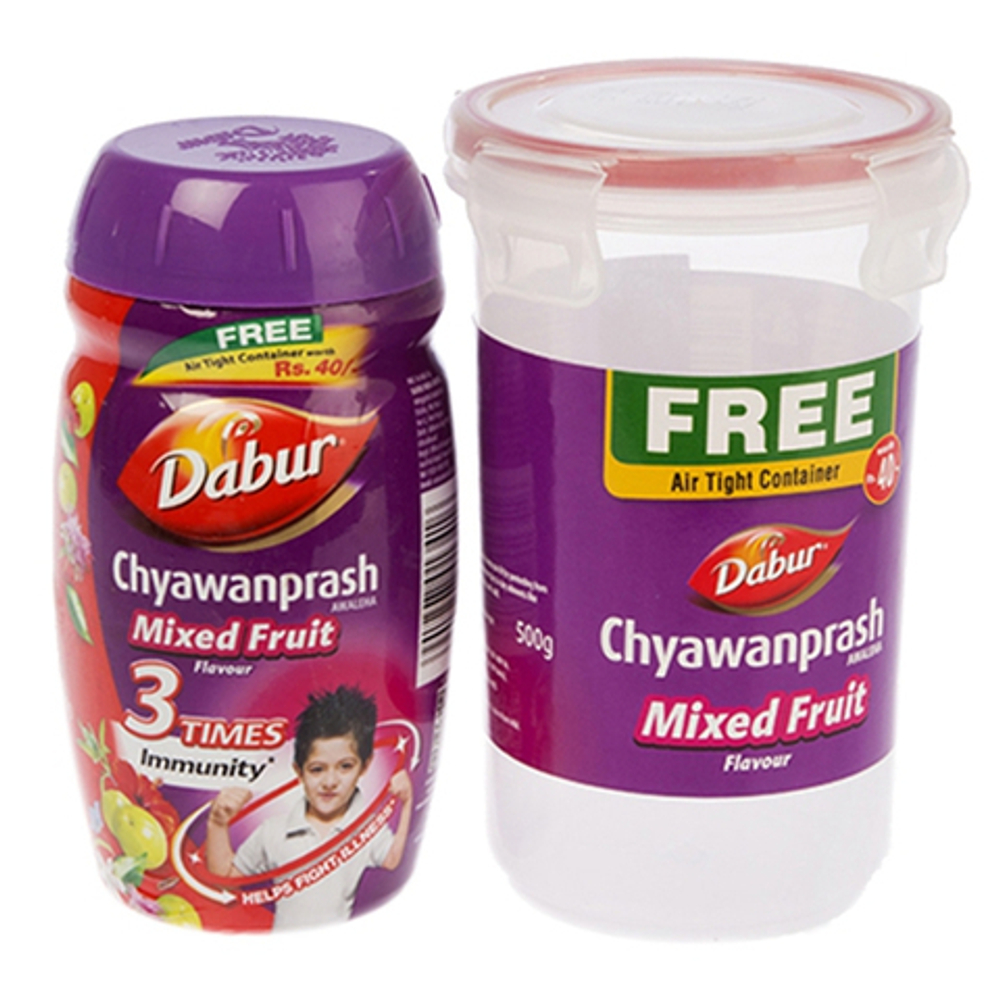 АКЦИЯ Dabur Chyawanprash awaleha mixed fruit flawour Чаванпраш со вкусом тропических фруктов, 500 гр