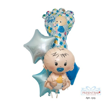 Воздушный сет на выписку мальчика