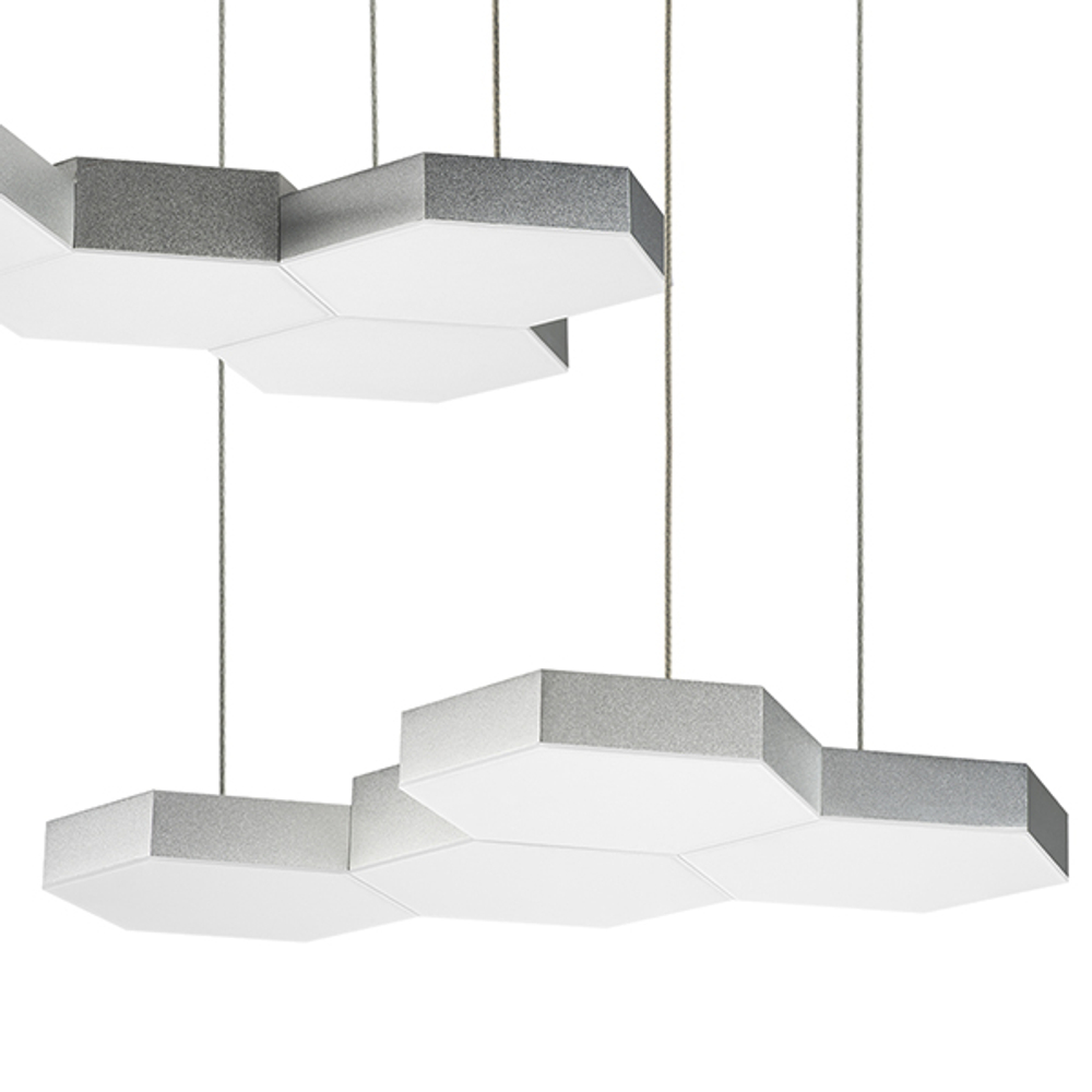 750262 Люстра подвесная FAVO LED-80W 3840LM Серебро 3000K