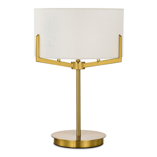 SLE3010-304-02 Светильник настольный Латунь/Белый E27 2*60W