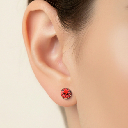 Серьги пусеты Fiore Luna Padparadscha SWE298 PA RG