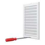 Решетка вентиляционная пластик, разъем, 200х150 мм, с сетк, бел, Эра, 2015RZN