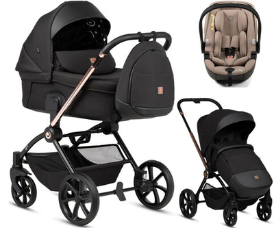 Детская коляска Tutis Gio Plus 3 в 1 с автокреслом Beno Beige 1552135 Nero