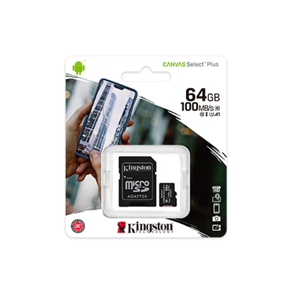 Карта памяти Kingston Canvas Select Plus microSD