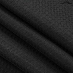 Вафельное полотно гладкокрашеное цв.Черный | ш.150 см | 240 г/м² | хлопок-100%