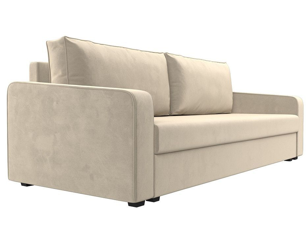 Диван прямой Лига-009 МИКРОВЕЛЬВЕТ Бежевый