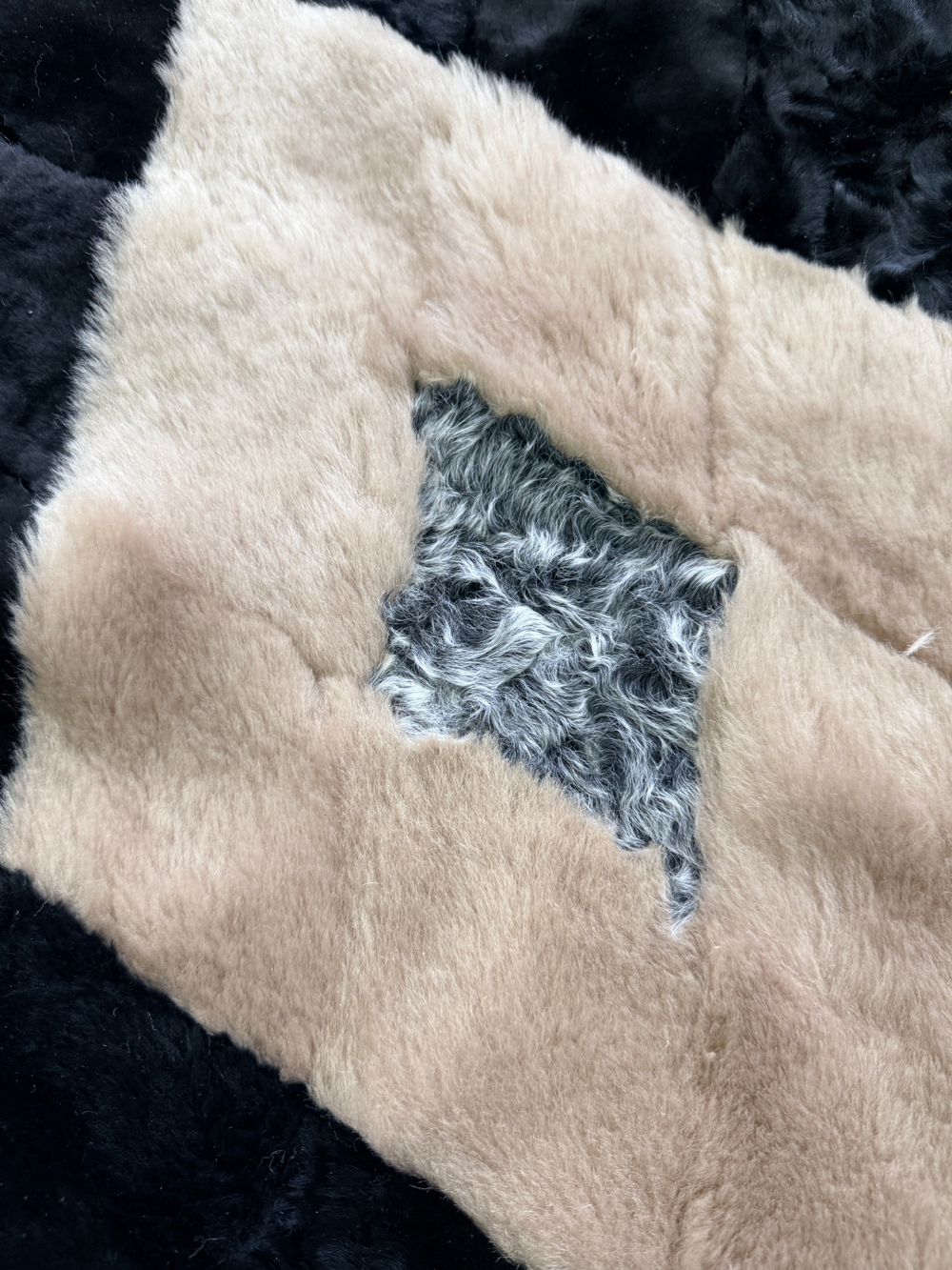 Покрывало меховое ковер из шкуры овчины