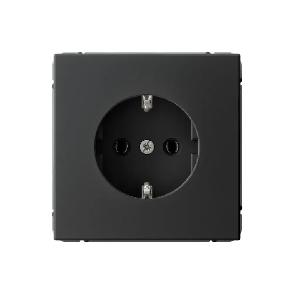ARTGALLERY РОЗЕТКА с заземлением, 16А, механизм, быстрозажим. клем., КАРБОН