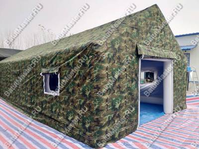 Обустройство городка «Гарнизон» из ПВХ, казарма камуфляж, 10×4×4,5 м