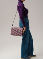 Кожаная сумка Azaro 30795 лиловая тень