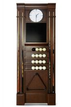 Киевница К-21 с часами ясень,шпон,мдф (№ 3)