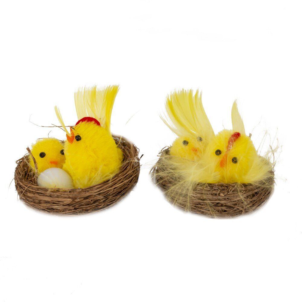 GAEM Набор из 2-х изделий декоративных "Гнездо пасхальное" (5*4,5), L11,5 W5 H5 см