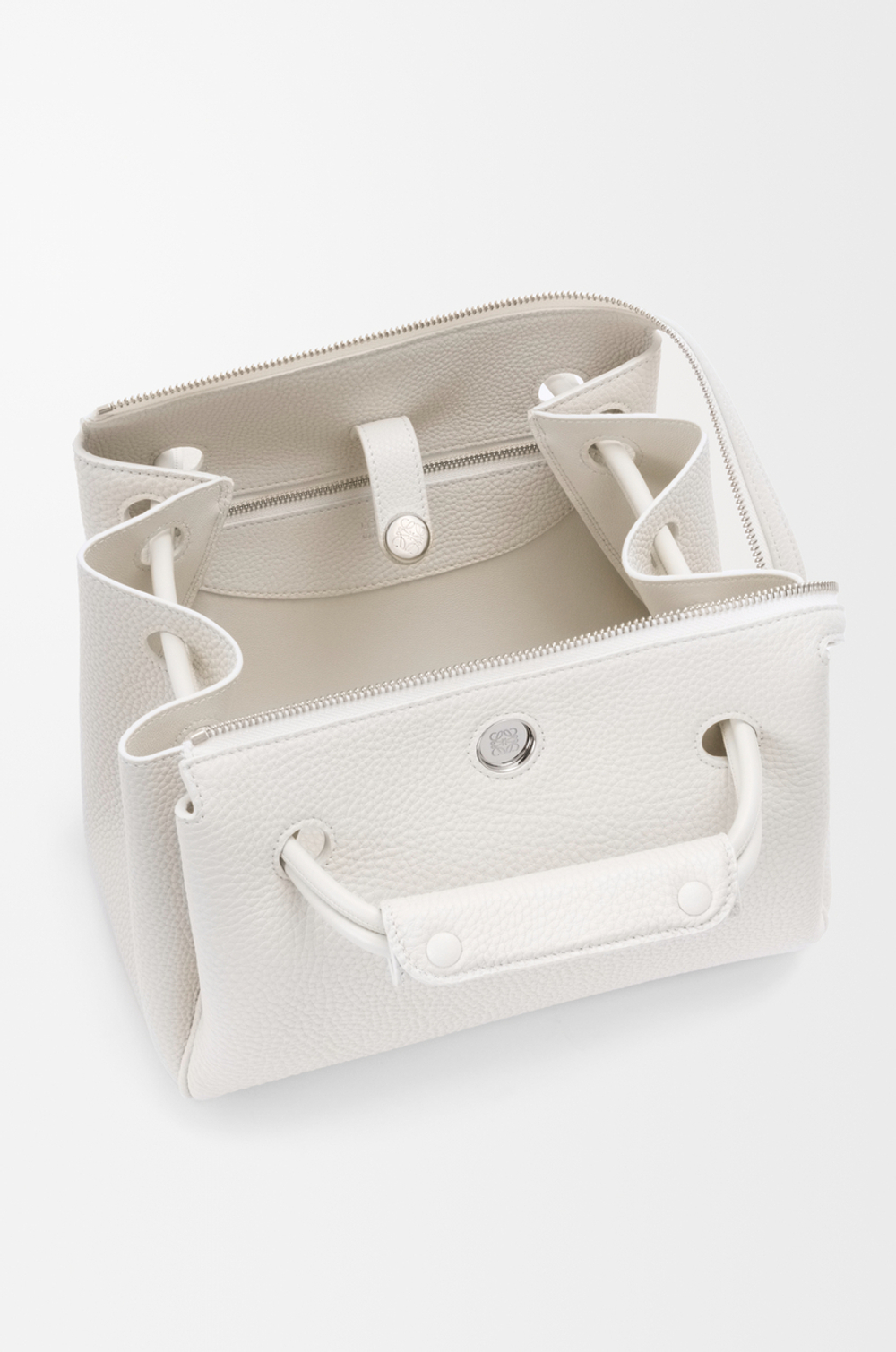 Loewe Маленькая сумка Madrid из мягкой зернистой телячьей кожи, белый
