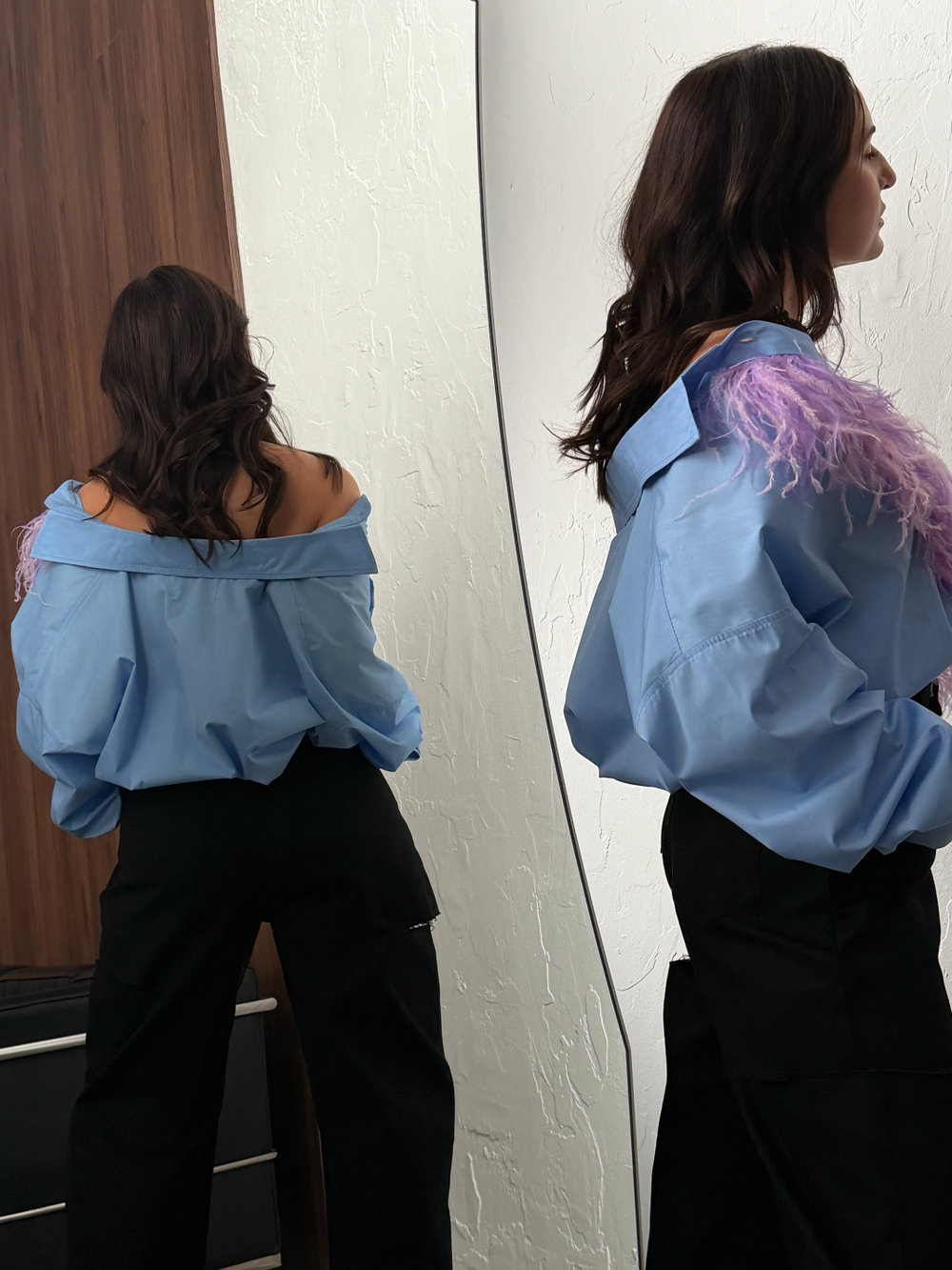 Джинсы с разрезами чёрные