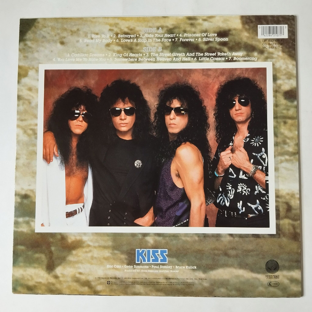 Винтажная виниловая пластинка LP Kiss Hot In The Shade (Germany 1989)