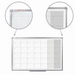 Доска-планинг НА МЕСЯЦ магнитно-маркерная 60х90 см, алюминиевая рамка, ГАРАНТИЯ 10 ЛЕТ, РОССИЯ, BRAUBERG, 236863