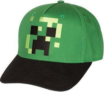 Бейсболка Minecraft Pixel Creeper Youth Snap Back Hat-One Size-Green