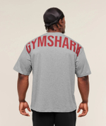 Футболка GYMSHARK Power T-Shirt Grey/Red