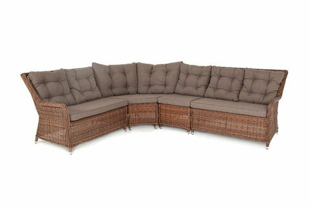 Бергамо, модульный диван из ротанга, цвет коричневый