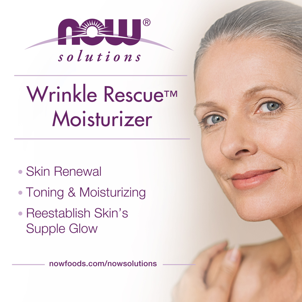 NOW Foods, Solutions, увлажняющий крем Wrinkle Rescue™, 57 г (2 унции)