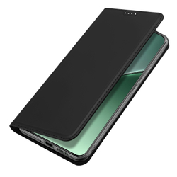 Чехол книжка из PU кожи черного цвета от Dux Ducis для смартфона Xiaomi 15 Pro, серия Skin Pro Series Case