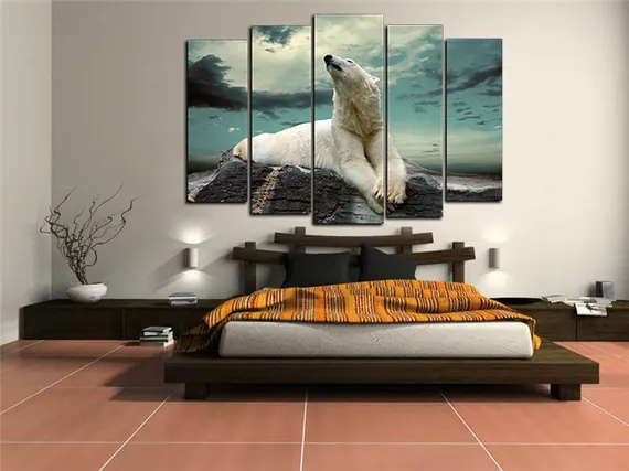 Модульная картина "Белый медведь"