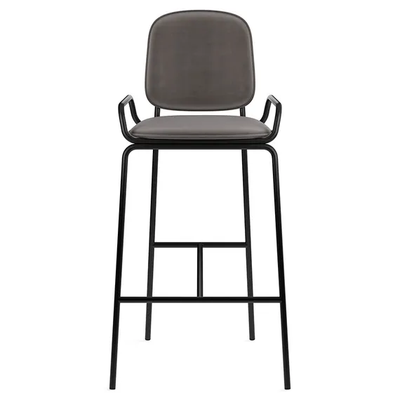 Барный стул Ror, 2 Frame, серый велюр