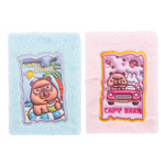 Блокнот Basir, формат А5, серия "Капибара", меховая обложка, 80 листов, размер 21*15 см