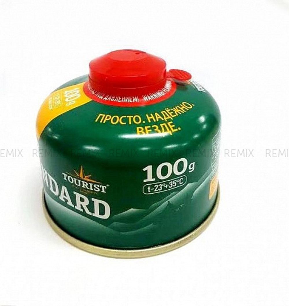 Газ баллон GAS STANDARD (TBR-100) для портативных приборов - резьбовой, «Tourist»