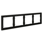 Рамка пластиковая VOLTUM S70 на 4 поста, (черный матовый)