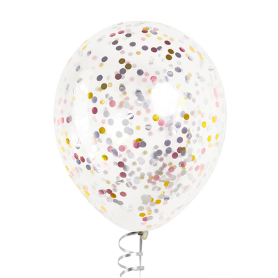 Конфетти круги микс роз./зол./серебро