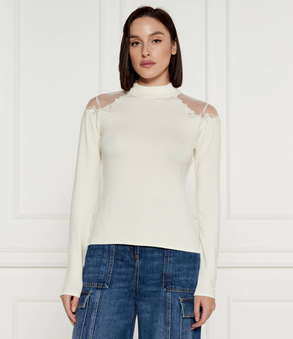 Гольф Twinset U&B - белый(242LL3DAA)