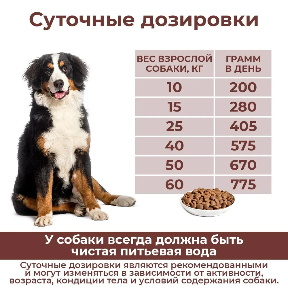 Уценка! Повр.упак. / Сухой корм Дилли для взрослых собак "Говяжья печень с овсянкой"