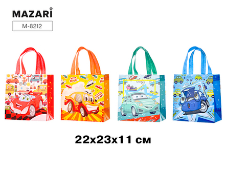 Пакет 22*23*11см "Машинки" нетканый материал