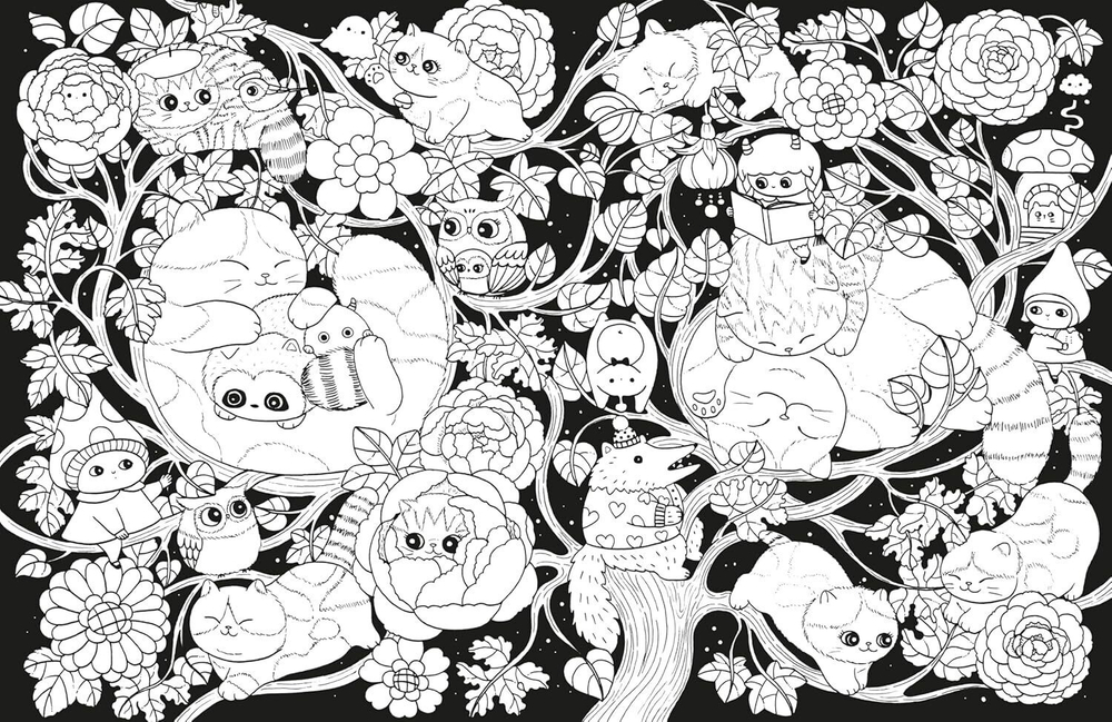A Million Kittens. Coloring Book