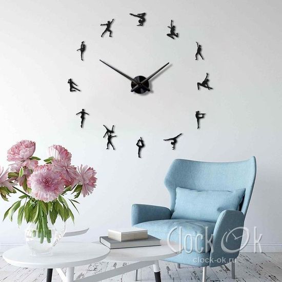 Настенные 3D часы Художественная гимнастика