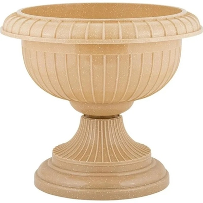 Вазон на ножке большой D 395 мм, песчаный кварц