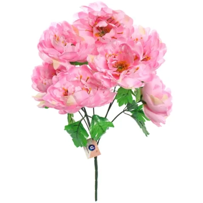 Искусственные цветы «Цветочная мелодия» Пионы 60см 7 цветков розовые