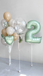 Набор шаров "Природная гармония" с цифрой, дизайн 2