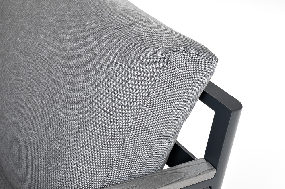 "Париж" угловой модульный диван, каркас из алюминия, цвет серый