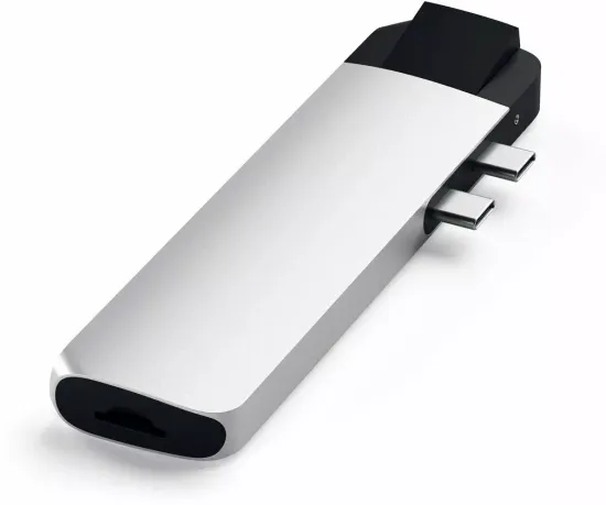 USB-концентратор Satechi Type-C Pro Hub Adapter with Ethernet (ST-TCPHE), разъемов: 3, Silver