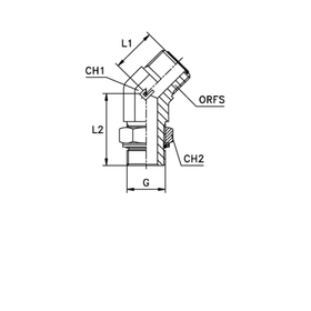 Штуцер FMH45 D08-10 ORFS 11/16 - BSP 3/8